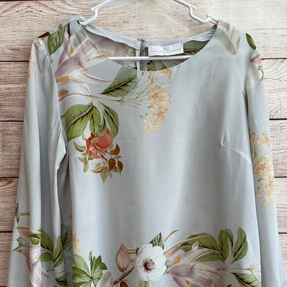 AMANDA UPRICHARD 100% SILK TOP IN STUNNING FLORAL PRINT - Picture 2 of 8